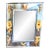 90s Pressed Dried Flowers in Beveled Glass Picture Frame For Sale