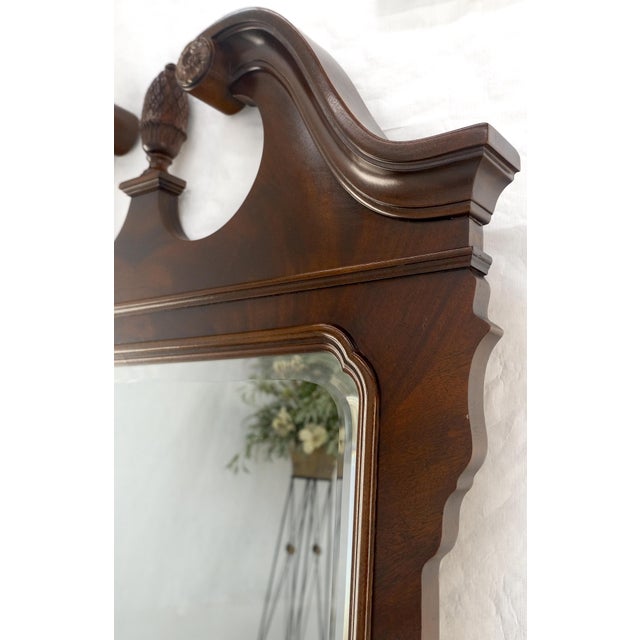 Fine Flame Mahogany Chippendale Style Wall Mirror by Drexel MINT For Sale - Image 11 of 11