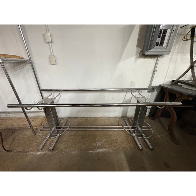 1960s Italian Modern Chrome Dining Table Base Designed by Romeo Rega For Sale - Image 12 of 16