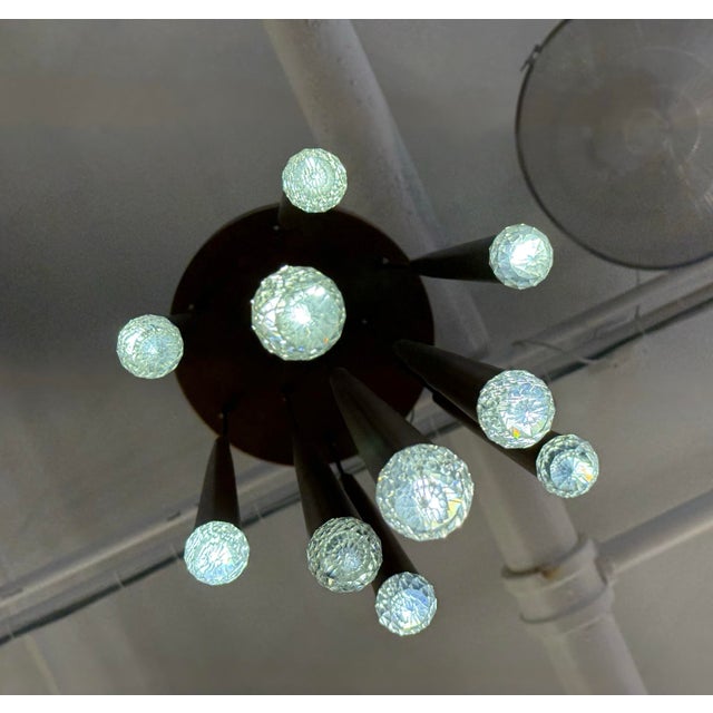 2010s Contemporary Jonathan Browning Studios Style Ten-Light Pendant Chandelier For Sale - Image 5 of 12