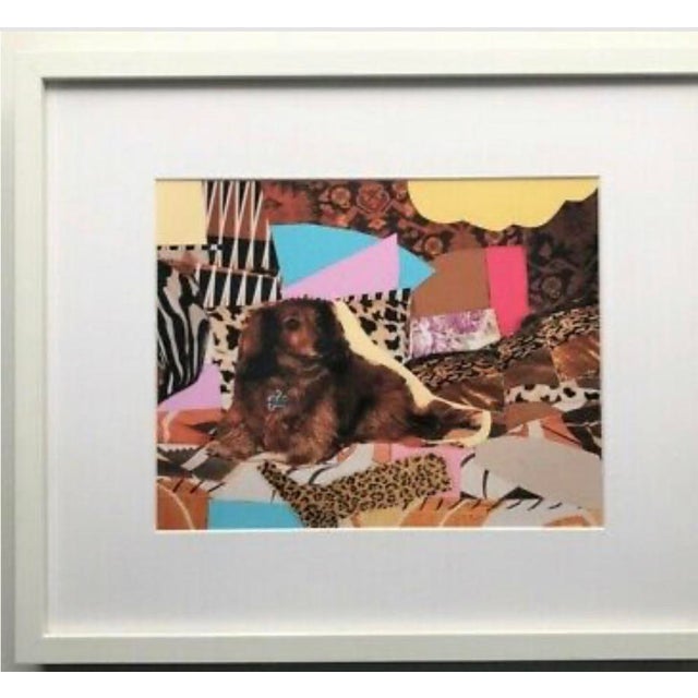 Contemporary Mickalene Thomas 2012 Limited Edition Print Entitled “Pricilla Le Petit Chien". Numbered 62/150 and Signed. For Sale - Image 3 of 5