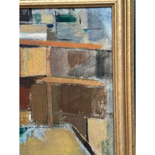 Gustav Adolf Johansson, Cubist Rooftops, 1950s, Oil on Canvas, Framed For Sale - Image 12 of 18