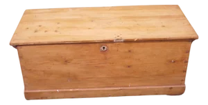 Vintage Pine Carriage Trunk