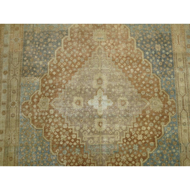 Early 20th Century Blue Caramel Antique Khotan Gallery Rug - 7' x 13'5" For Sale - Image 5 of 9