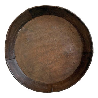 Industrial Vintage Iron Round Tray For Sale