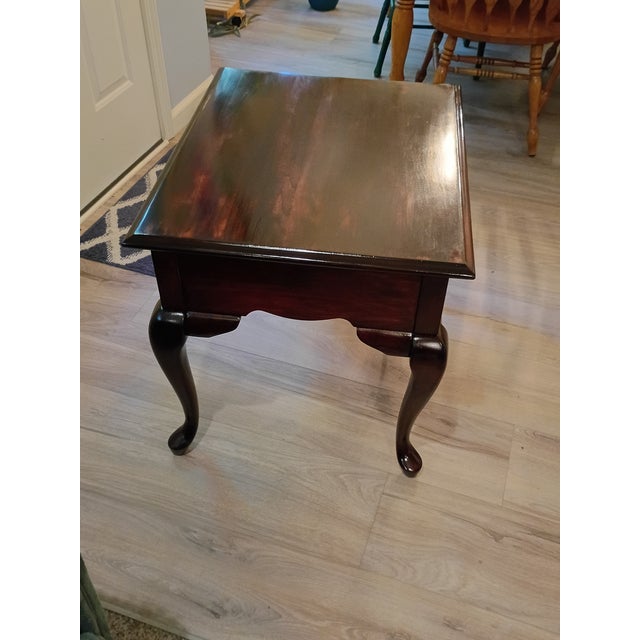 Wood 1980s Broyhill Side Table For Sale - Image 7 of 8