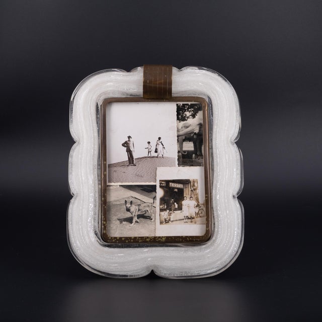 Murano Glass Photo Frame by Archimede Seguso for Seguso Vetri D'arte, 1940s For Sale - Image 12 of 18