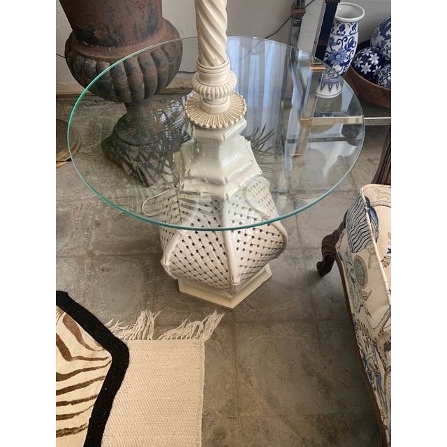 Hollywood Regency Faux Bamboo Ceramic Floor Lamp by Nardini For Sale - Image 10 of 12