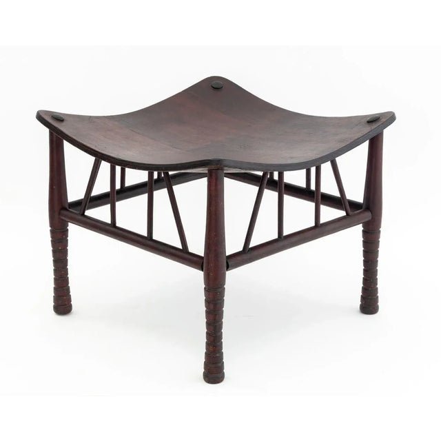 Liberty & Co. Attr. "Thebes" Oak Stool For Sale - Image 9 of 11