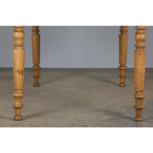 Antique Country French Provincial Pine Farmhouse Table For Sale - Image 11 of 12