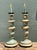Vintage Italian Gilt Tipped Turned Wood Lamps - Pair For Sale - Image 4 of 17