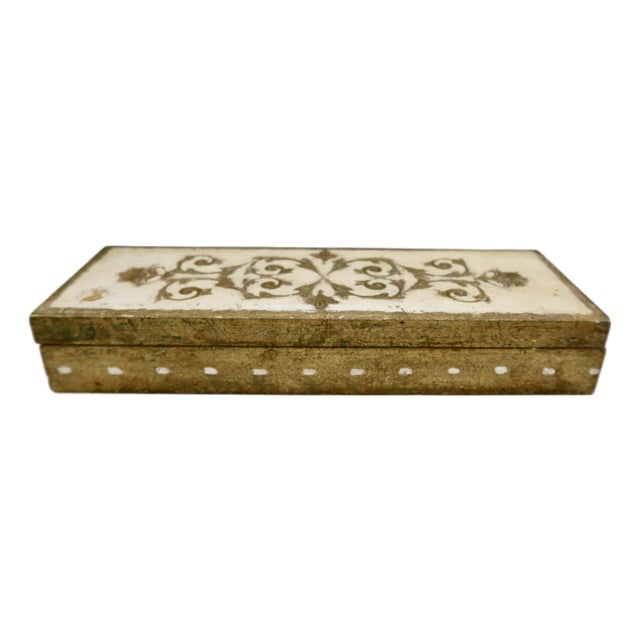 Vintage Florentine Giltwood Box For Sale