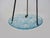 Metal Vintage Art Deco Pendant Light in Blue Glass Paste from Verrerie Dart Degué, 1920s For Sale - Image 7 of 10