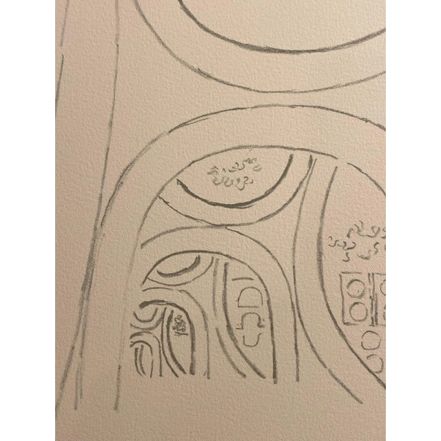 Off-white 1970s Signed Lithograph 95/120 by Louis Kahn For Sale - Image 8 of 11