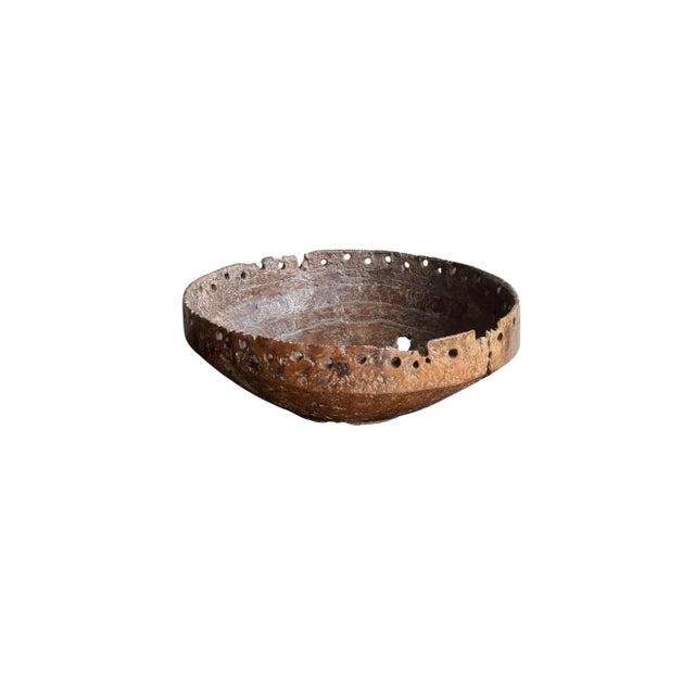 2010s Monumental Early 20th Century Teak Burl Wood Bowl, Modern Organic For Sale - Image 5 of 9