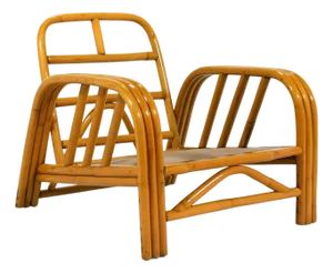 Ficks Reed Three Strand Rattan "Angles" Lounge Chair