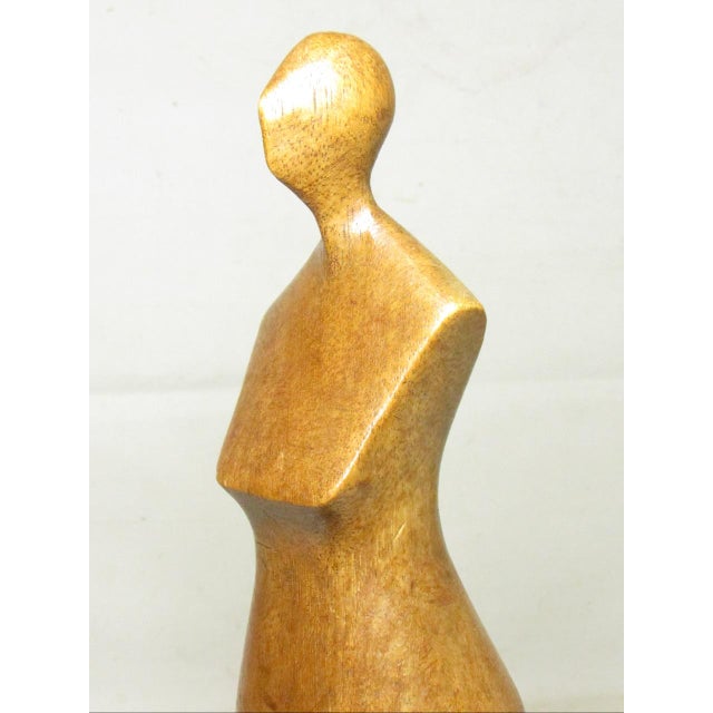 Mid Century Modern Carved Wood Abstract Female Figure For Sale - Image 11 of 18
