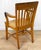 1940s Antique Quartersawn Oak Library Bankers Desk Arm Chair For Sale - Image 5 of 10