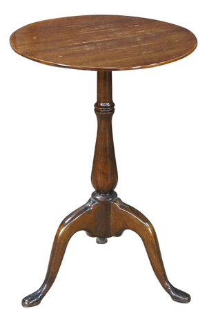 Antique Queen Anne Style Mahogany Pedestal Table Wine Plant Sculpture Stand 26"