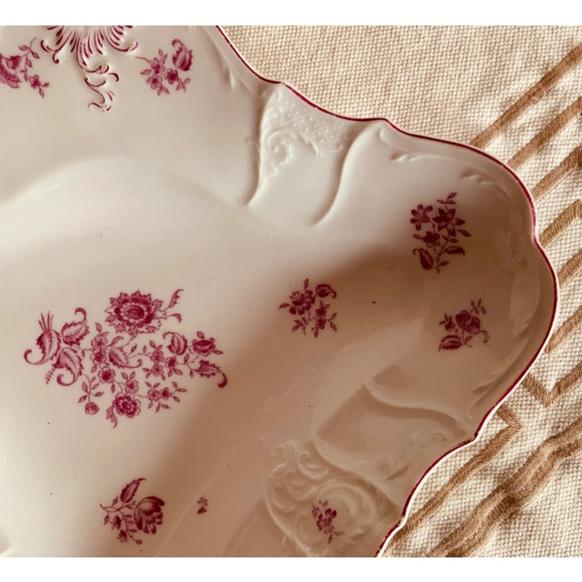 An early 19th-century French porcelain serving dish in a distinctive diamond or lozenge form, acquired from a dealer at...