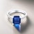 Natural Sapphire Diamond Ring 14k W Gold 3.18 TCW Certified, , Size 7 For Sale - Image 12 of 18