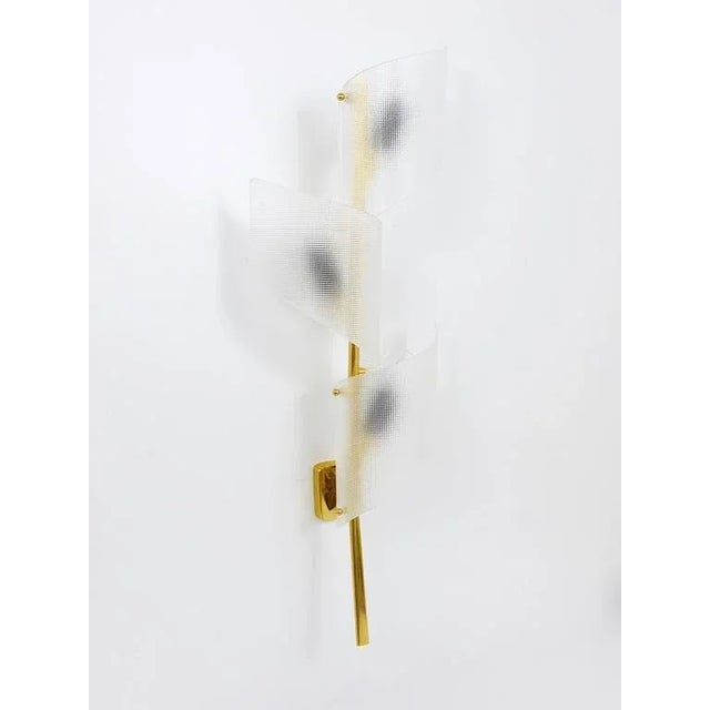 Large Floral Auguri Brass Sconces attributed to Kalmar, Austria, 1950s, Set of 2 For Sale - Image 6 of 11