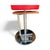 Red Single Poltrona Frau Bar Stool / Seat / Red Leather For Sale - Image 8 of 12