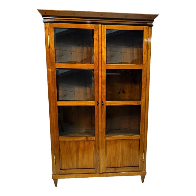 Biedermeier Cherry Wood Display Cabinet, Southern Germany, 1825 For Sale