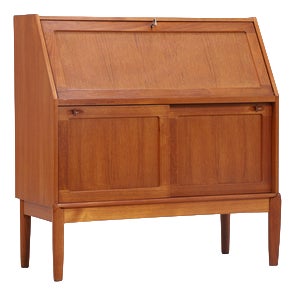 Mid-Century Teak Secretary by H. W. Klein for Bramin For Sale