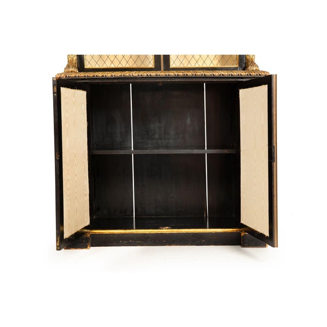 Regency Period Black and Gilt Painted Bookcase Cabinet, 19th Century For Sale - Image 14 of 18