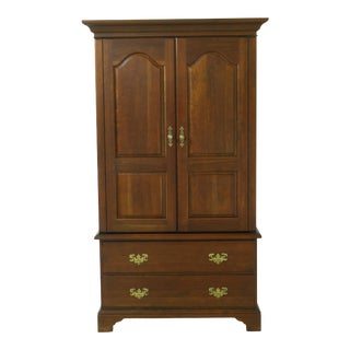 Crescent Solid Cherry Tv Armoire Cabinet For Sale