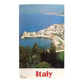 Vintage Mid Century "Alitalia Trapani Sicily" Italian Travel Poster For Sale