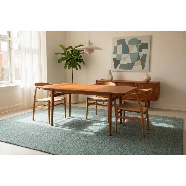AT310 Dining Table in Teak and Oak by Hans J. Wegner for Andreas Tuck, 1950s For Sale - Image 9 of 18