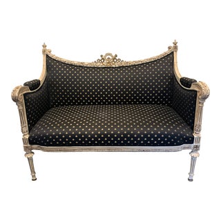 Antique French Louis XVI Settee Loveseat For Sale