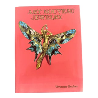 Vintage Art Nouveau Jewelry 1st Edition Hard Cover Coffee Table Book Vivienne Becker 1985 For Sale