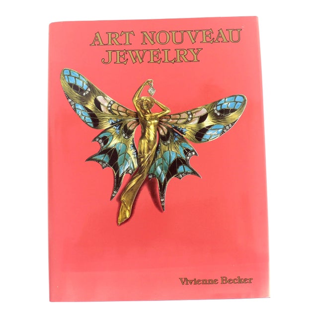 Vintage Art Nouveau Jewelry 1st Edition Hard Cover Coffee Table Book Vivienne Becker 1985 For Sale