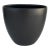 Small Modern Matte Black Oval Vase For Sale