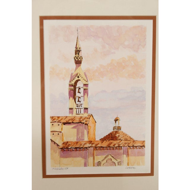 Lorenzo Castaneda Framed Watercolor, 'Firenze' For Sale - Image 9 of 12