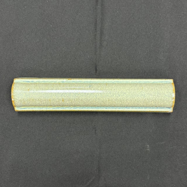 Traditional Sea Foam Glazed Ceramic Top Molding For Sale - Image 3 of 5
