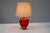 Bright Red Crystal Glass Lamp by Börne Augustsson for Åseda, Sweden For Sale - Image 9 of 14