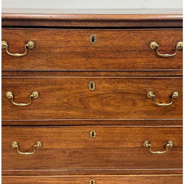 Antique English George III Mahogany Chest of Drawers For Sale - Image 9 of 17