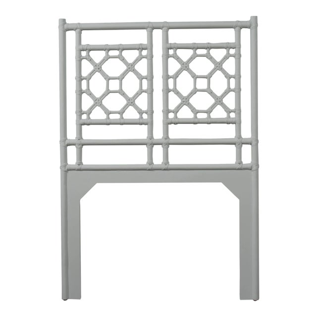 Lattice Back Headboard Twin - Light Gray For Sale