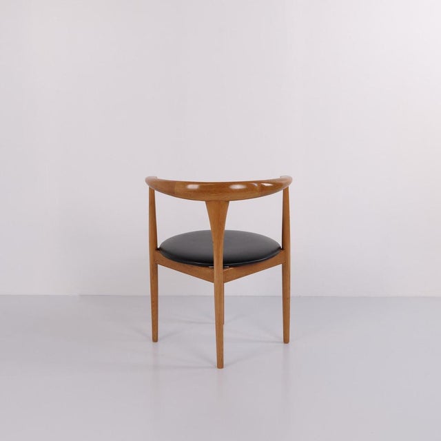 Vilhelm Wohlert Armchair in Oak and Black Leather by Vilhelm Wohlert, 1960s For Sale - Image 4 of 9