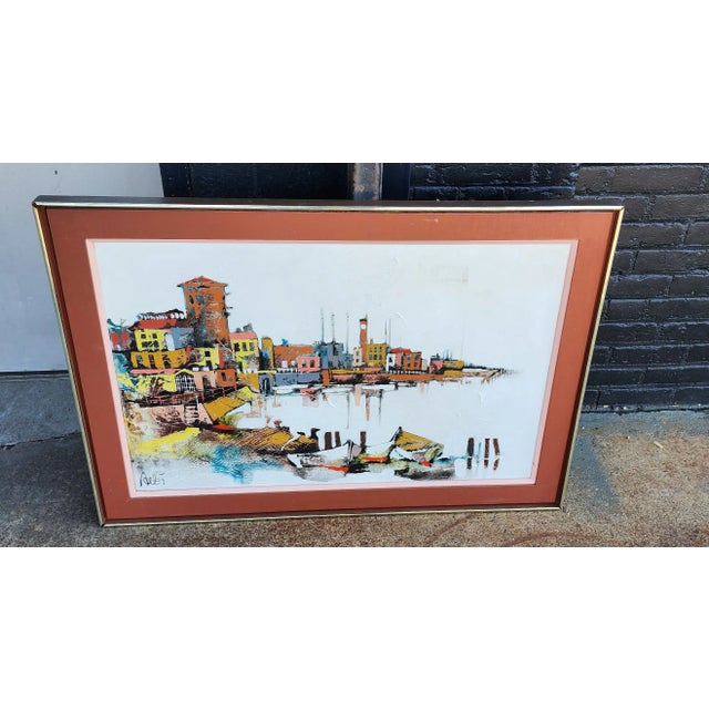 Ernst Aebi (American/Swiss, 1896-1972) Oil on Canvas Nautical Ship Framed Painting For Sale In New York - Image 6 of 9