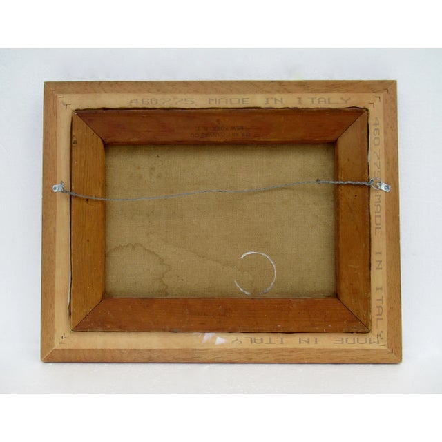 Vintage C.1960 Signed and Dated Italian "Mad Men" Style Businessman Acrylic Portrait Painting on Canvas For Sale - Image 12 of 13