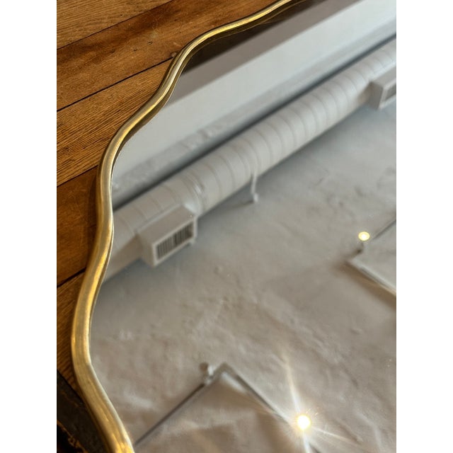 Curvy Brass Oval Mirror For Sale In Los Angeles - Image 6 of 9
