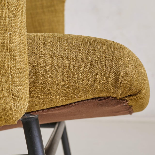‘Sk660’ Olive Green Armchair Attributed to Pierre Guariche for Steiner, 1953 For Sale - Image 9 of 10