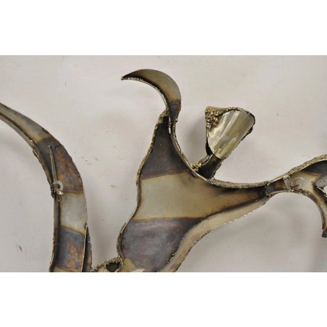 Colbert Collins 1986 Male and Female Dancers Brutalist Wall Sculptures 2 Pc Set For Sale - Image 11 of 12