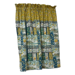 Handmade Lemon Curtains 45 Wide X 38 Length Per Panel For Sale