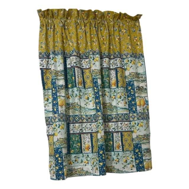 Handmade Lemon Curtains 45 Wide X 38 Length Per Panel For Sale